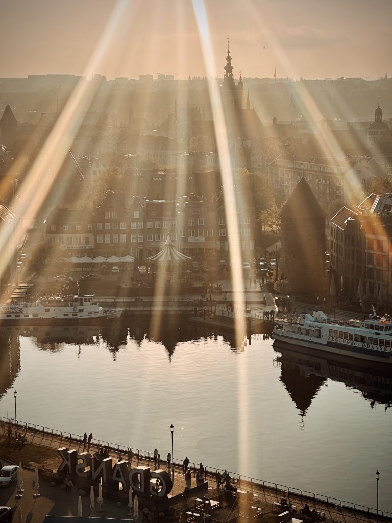 Gdańsk o zachodzie